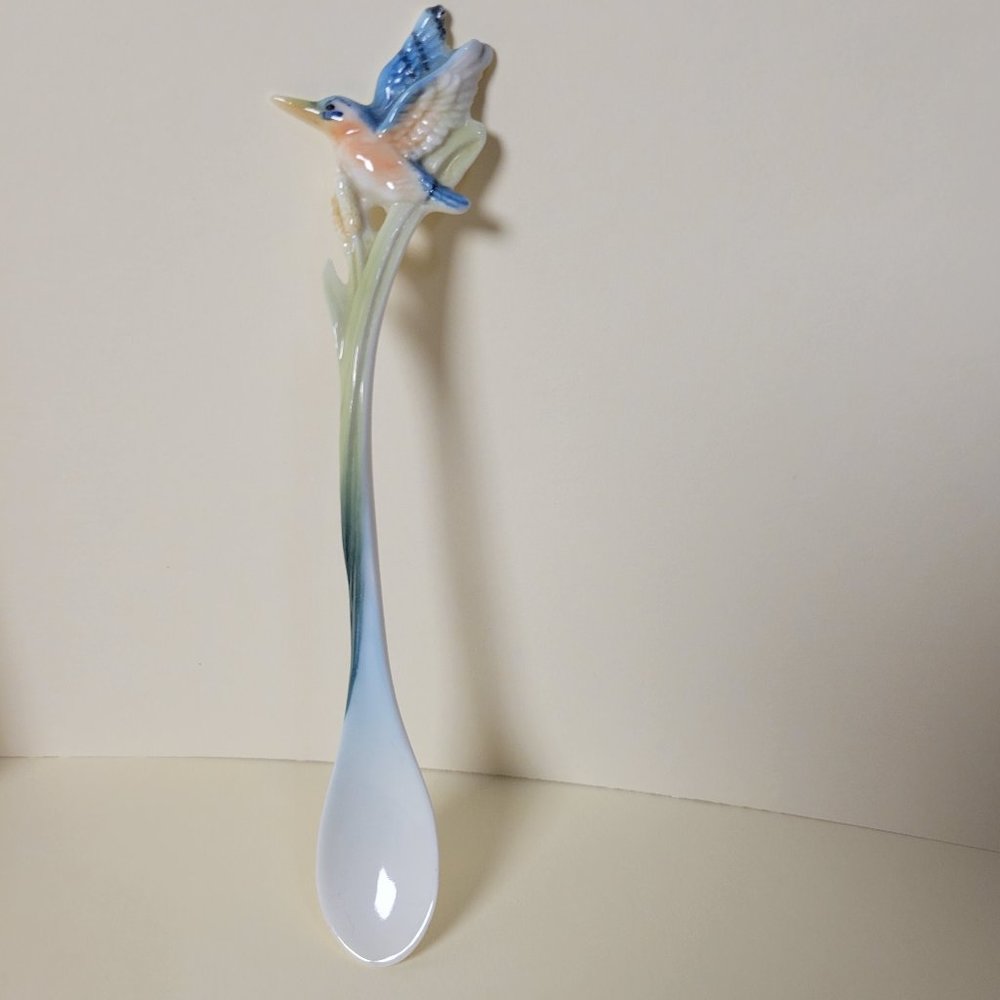 Franz Hummingbird Spoon Sculptured Porcelain Collectible